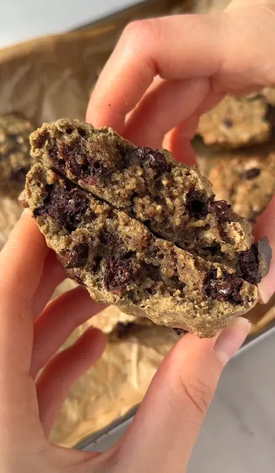 Soft pepita and pecan cookies with chocolate chips